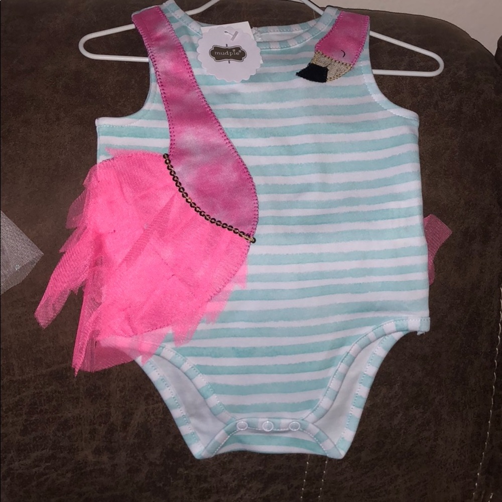 Mud pie - flamingo onesie